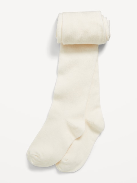 Solid Soft-Knit Tights for Toddler Girls & Baby - White