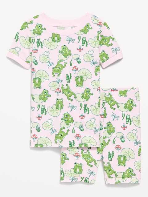 Printed Snug-Fit Pajama Set for Toddler & Baby - Pink