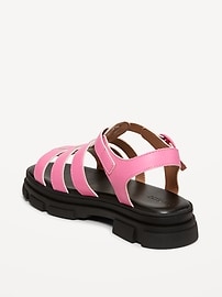 View large product image 4 of 4. Chunky Faux-Leather Fisherman Sandals for Girls