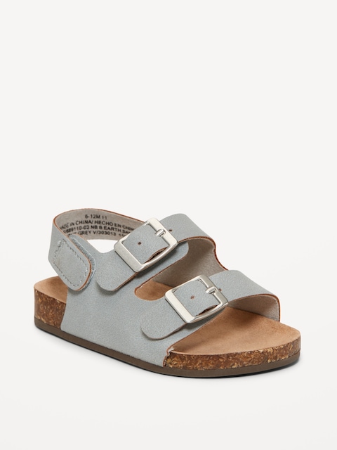 Double-Strap Sandals for Baby - Gray